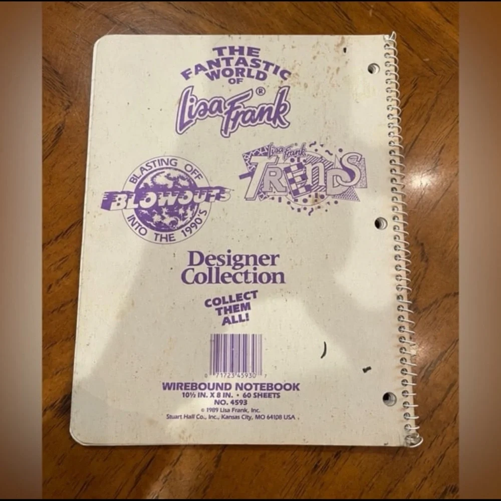 Vintage 1990s Lisa Frank Vibrant Pink Ballet Slippers Notebook